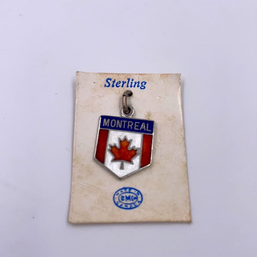Vintage BM Co sterling silver & enamel Montreal